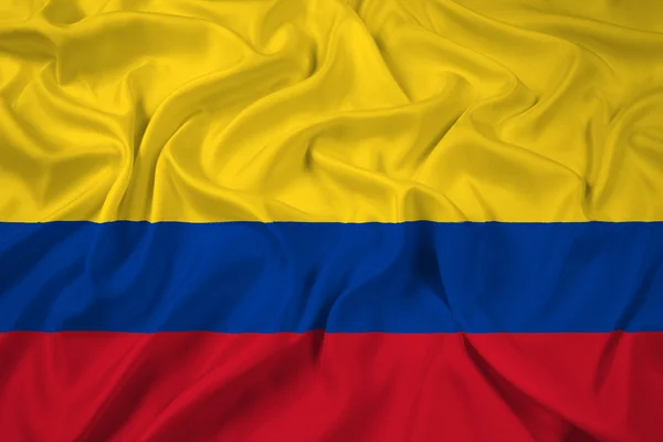 Ondeando bandera de Colombia — Foto de Stock