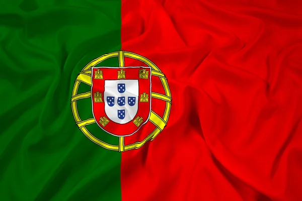 Portugiesische Flagge schwenken — Stockfoto