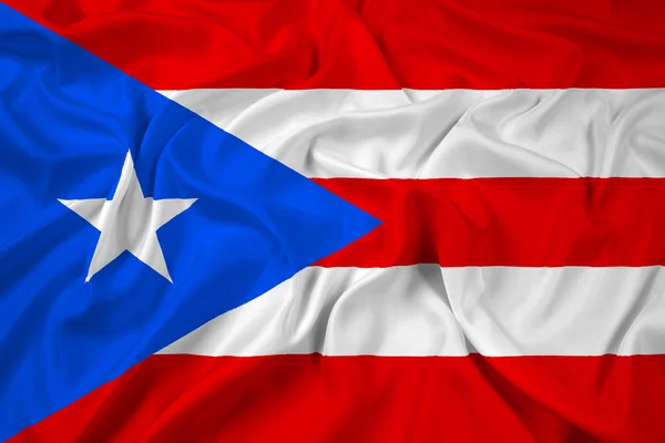 Ondeando la bandera de Puerto Rico —  Fotos de Stock