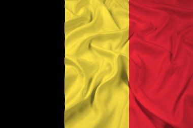 Belçika bayrağı sallayarak