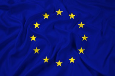 Avrupa Birliği bayrağı sallayarak