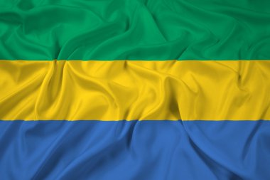 Gabon bayrak sallayarak