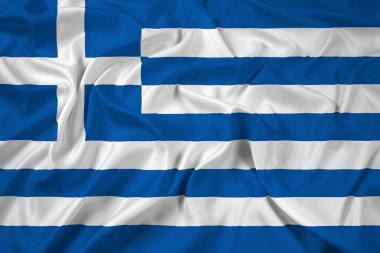 Yunanistan bayrağı sallayarak