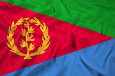 Eritre bayrak sallayarak
