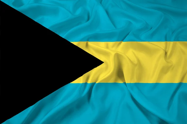 Ondeando la bandera de Bahamas — Foto de Stock