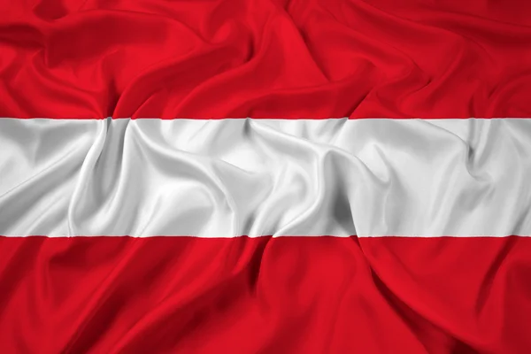Флаг Австрии размахивая — стоковое фото