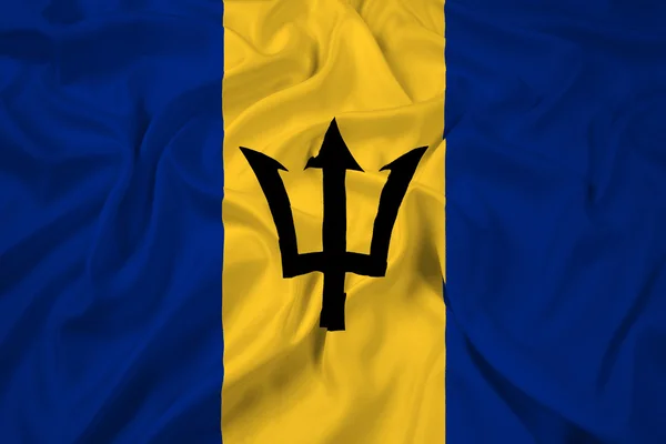 Ondeando bandera de Barbados —  Fotos de Stock