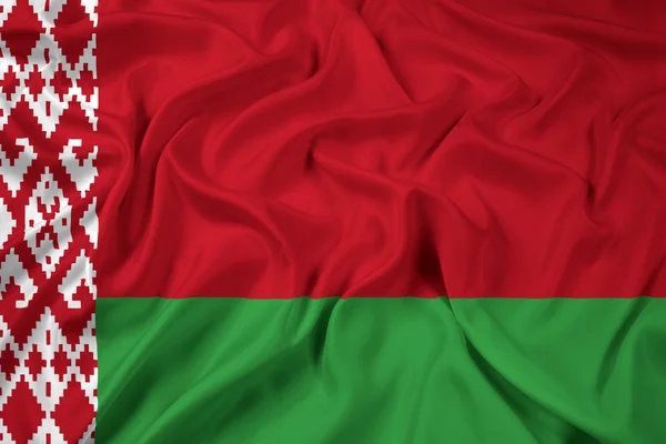 Viftar Vitrysslands flagga — Stockfoto