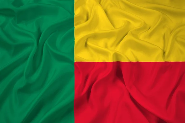 Benin-Flagge schwenkend — Stockfoto