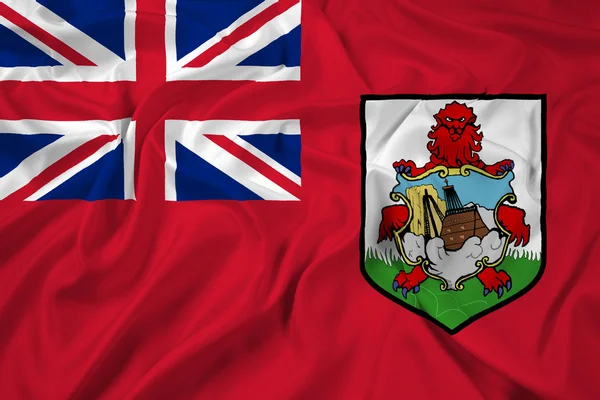 Ondeando la bandera de las Bermudas — Foto de Stock