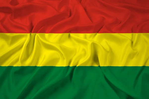Acenando Bandeira da Bolívia — Fotografia de Stock