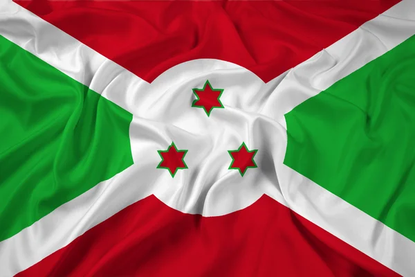 Wapperende vlag van burundi — Stockfoto