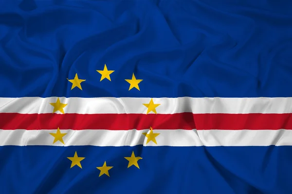 Acenando Bandeira de Cabo Verde — Fotografia de Stock