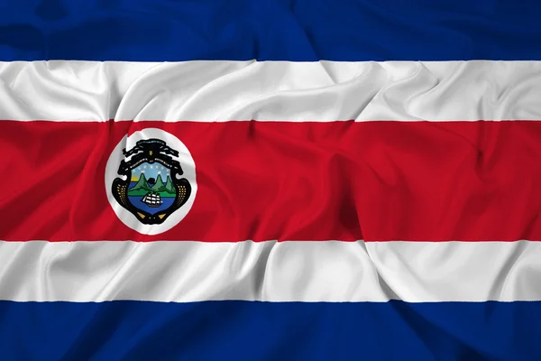 Ondeando la bandera de Costa Rica —  Fotos de Stock