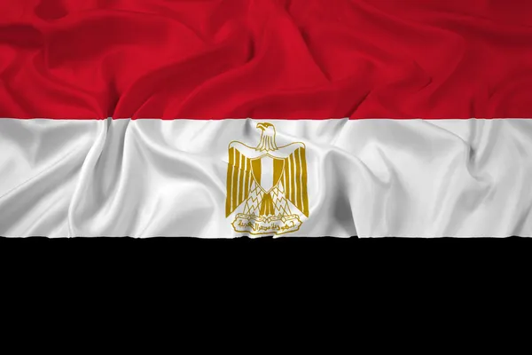 Acenando Bandeira do Egito — Fotografia de Stock