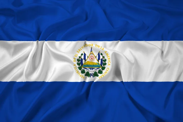 Waving El Salvador Flag — Stock Photo, Image