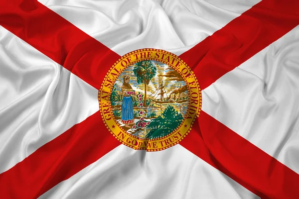 Ondeando la bandera del estado de Florida — Foto de Stock