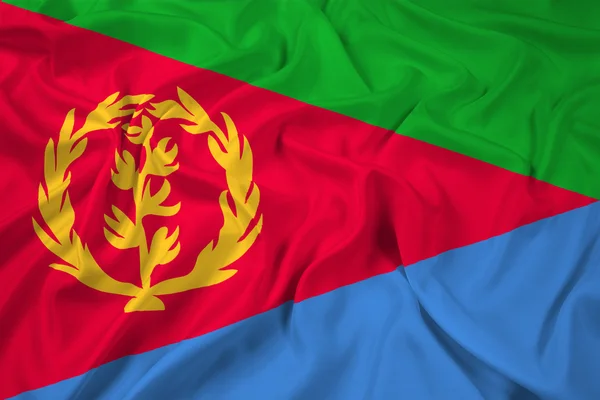 Bandiera Eritrea sventolante — Foto Stock