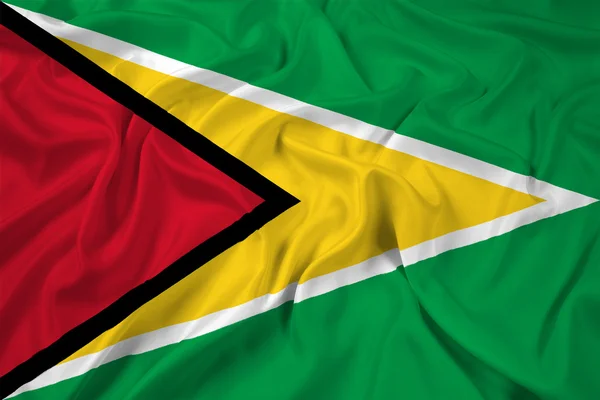 Ondeando la bandera de Guyana — Foto de Stock