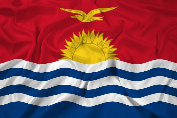 Viftar Kiribatis flagga — Stockfoto