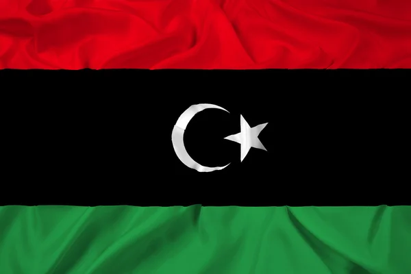 Lambaikan bendera Libya — Stok Foto