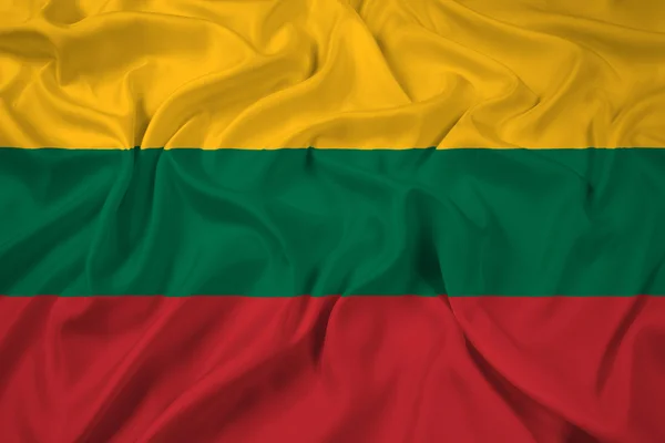 Litauische Flagge schwenken — Stockfoto