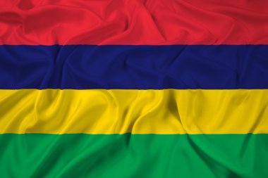 Mauritius bayrak sallayarak