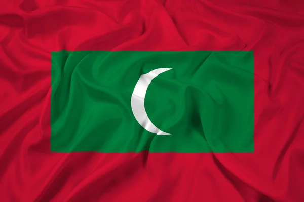 Розмахуючи прапором Мальдіви — стокове фото