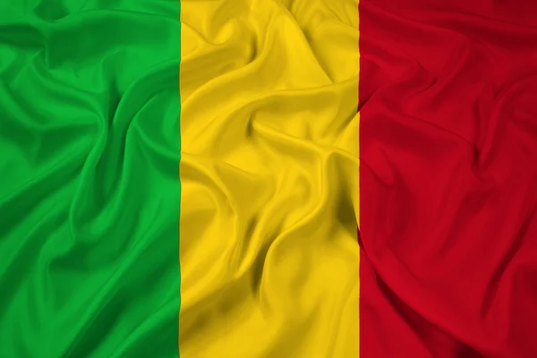 Melambaikan Bendera Mali — Stok Foto