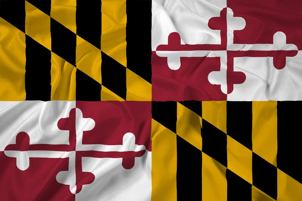 Ondeando la bandera del estado de Maryland —  Fotos de Stock