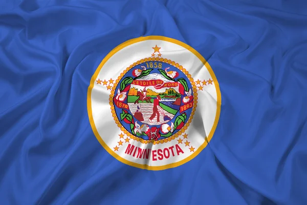 Ondeando la bandera del estado de Minnesota — Foto de Stock