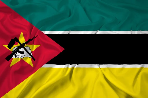 Ondeando bandera de Mozambique —  Fotos de Stock