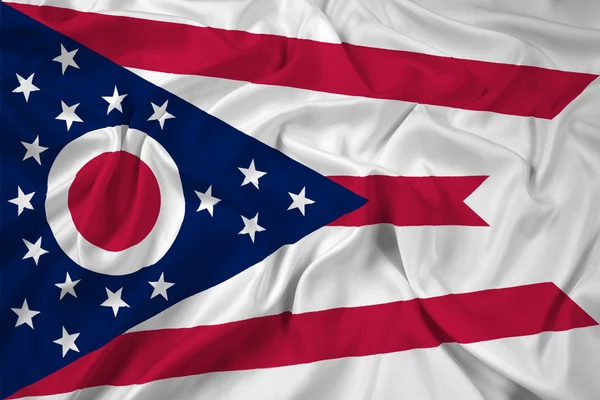 Waving Ohio State Flag — Stock Photo, Image