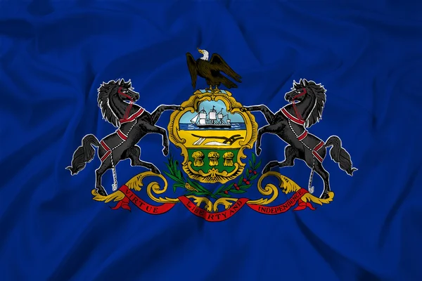 Waving Pennsylvania State Flag — Stock Photo, Image