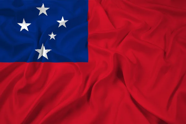 Samoa-Flagge schwenkend — Stockfoto