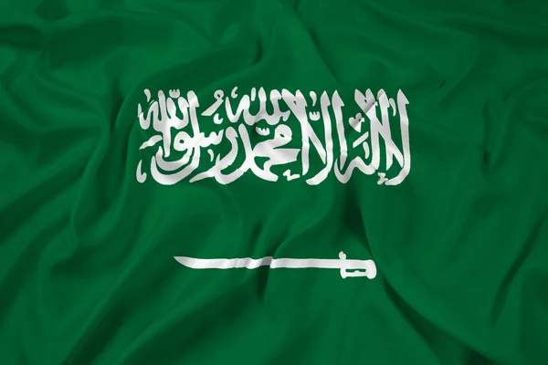 Acenando Bandeira da Arábia Saudita — Fotografia de Stock