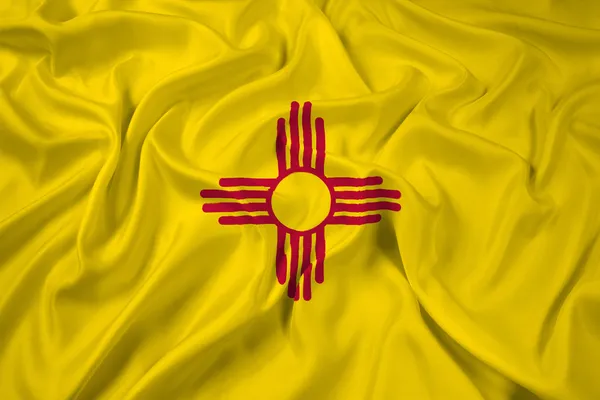 Waving New Mexico State Flag — Stock Photo, Image