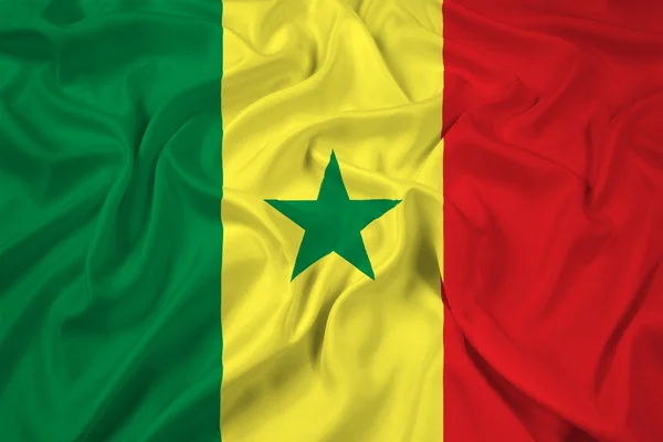 Wapperende vlag van senegal — Stockfoto