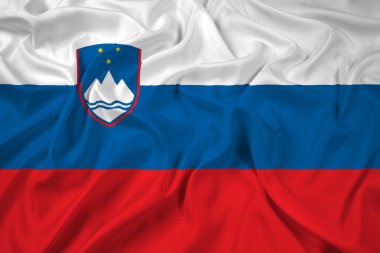 Slovenya bayrağı sallayarak