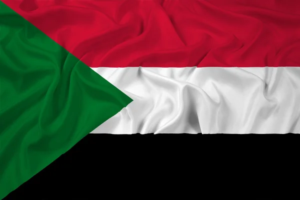 Bandiera Sudan sventolante — Foto Stock