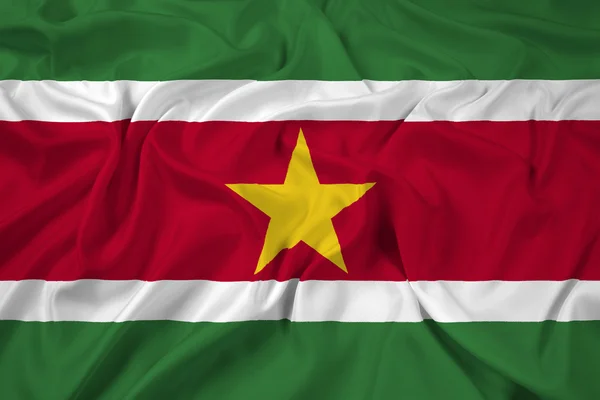 Suriname-Flagge schwenken — Stockfoto