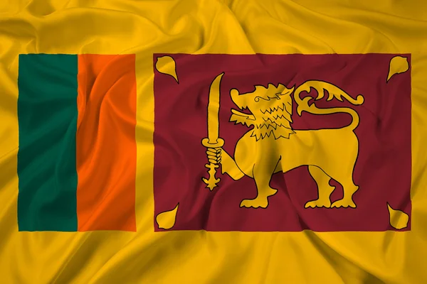 Macha flagą sri lanka — Zdjęcie stockowe