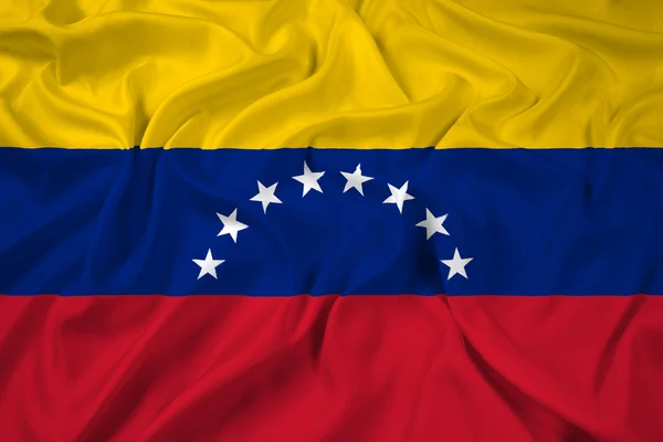 Macha flagą Wenezuela — Zdjęcie stockowe