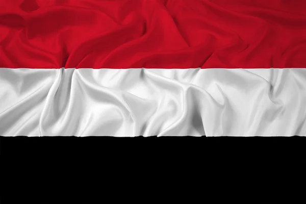 Jemen-Flagge schwenkend — Stockfoto