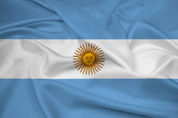 Ondeando bandera argentina — Foto de Stock