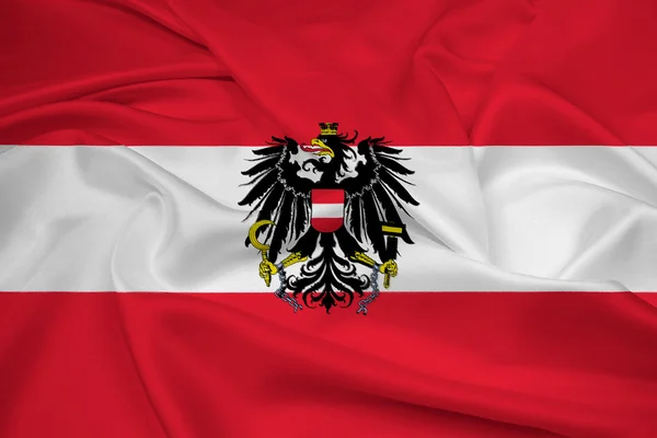 Macha flagą austria — Zdjęcie stockowe