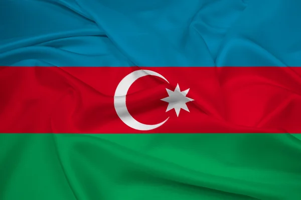 Macha flagą Azerbejdżan — Zdjęcie stockowe