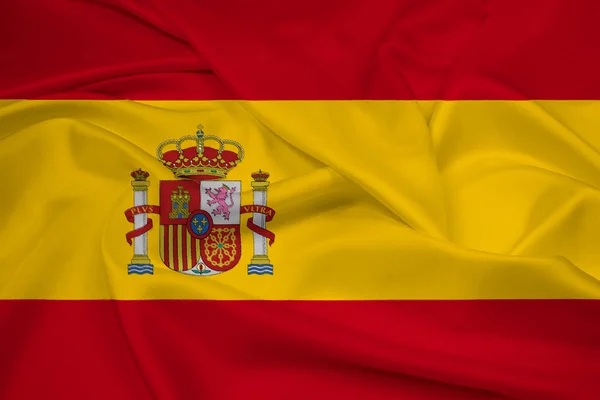 Viftar Spanien flagga — Stockfoto