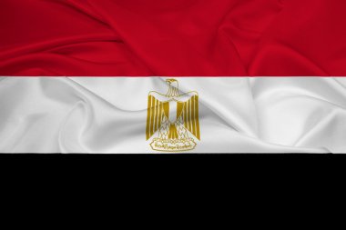 Mısır bayrağı sallayarak