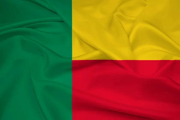 Ondeando la bandera de Benín — Foto de Stock